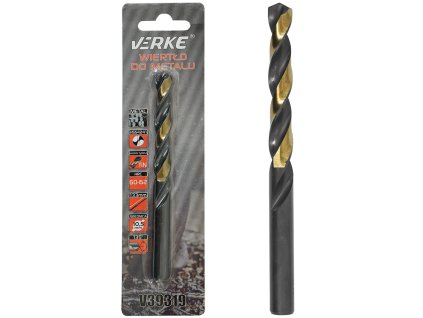 Vrták do kovu HSS s titanovým povlakem 10,5 mm VERKE V39319