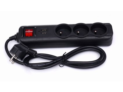 85386 245070 prodluzovaci kabel s usb 1 5 m 3 zasuvky kd4031