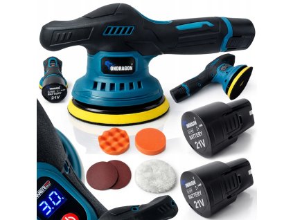 21V POLERKA SAMOCHODOWA AKUMULATOROWA NA BATERIE 2x aku 3 0AH MOCNA