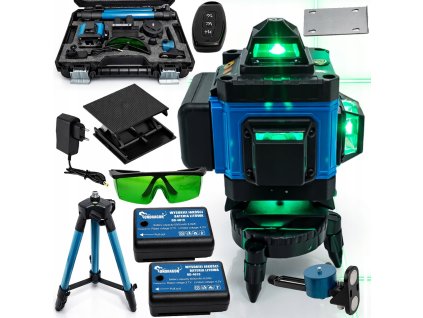 POZIOMICA LASEROWA LASER KRZYZOWY ZIELONY SAMOPOZIOMUJACA 4D 360 STATYW