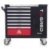 Dílenská skříňka pro automobily, pojízdný dílenský vozík s nářadím Tagred TA216 306 EL, ráčny s 72 zuby