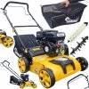 Benzínový aerátor a vertikutátor 3v1 6,5 HP Koš 40 l Kovová konstrukce01