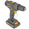 Vrtací a šroubovací aku vrtačka 20V Li Ion s 2 bateriemi a příklepem5