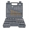 Sada vrtáků a bitů Lopatkové vrtáky a bity pro dřevo a kov v kufru 57 dílů03