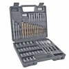 Sada vrtáků a bitů Lopatkové vrtáky a bity pro dřevo a kov v kufru 57 dílů09