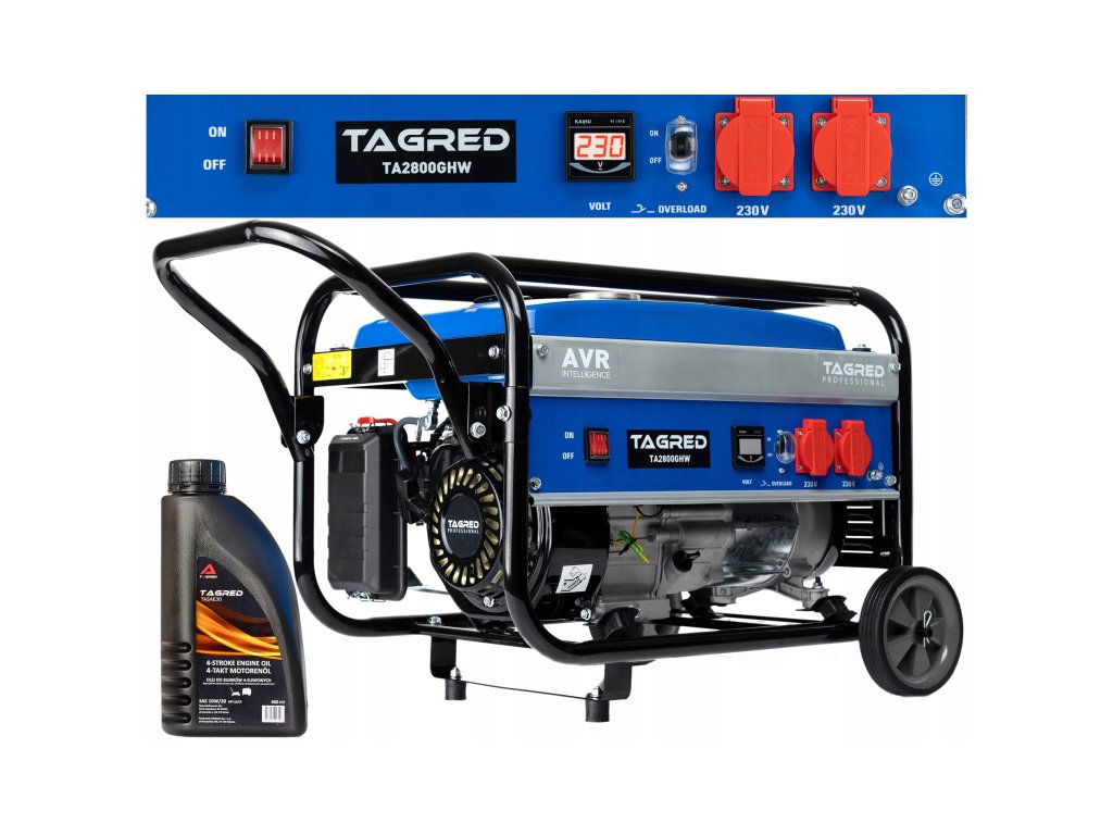 218975 generator tagred 2800w lcd olejovy mobilni