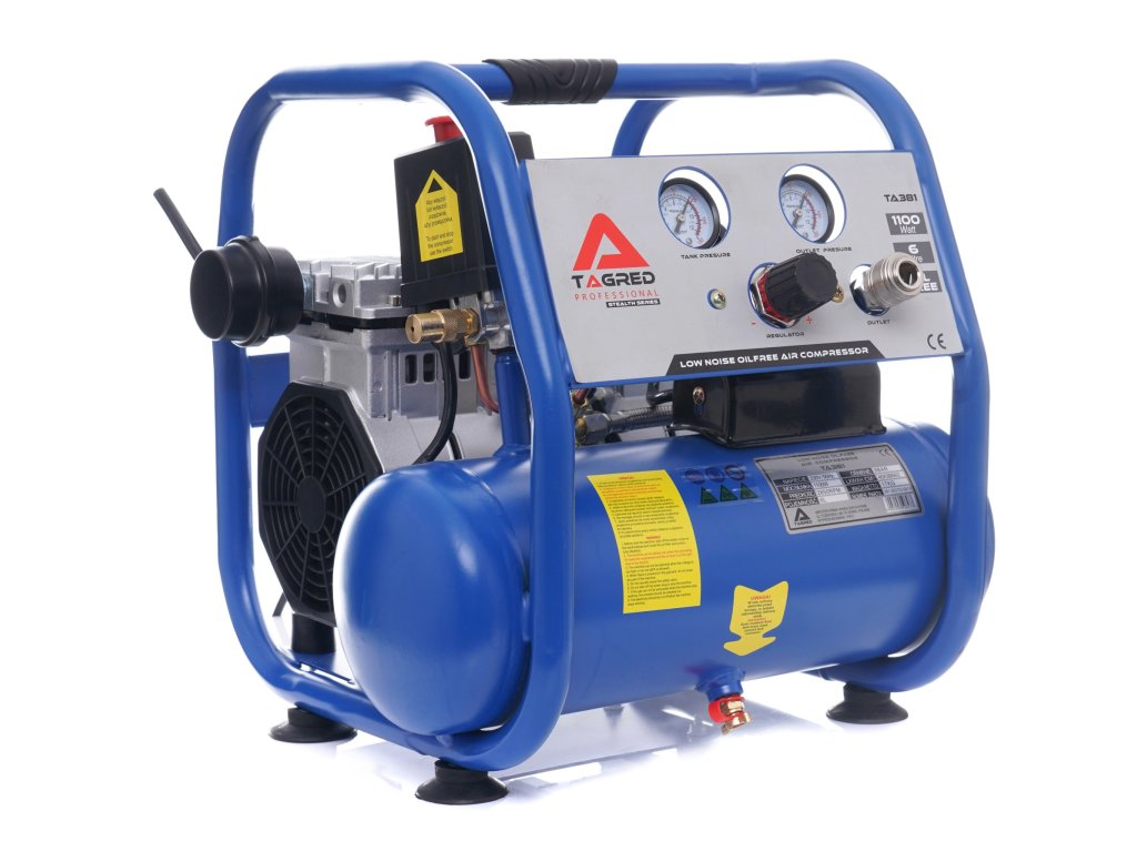 Bezuljni dvoupistonski kompresor, 6L TAGRED 1100W R2