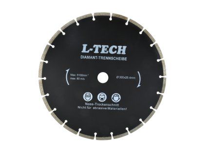 195824 diamantovy kotouc 300x8x25 4mm segment l tech cerny g00227