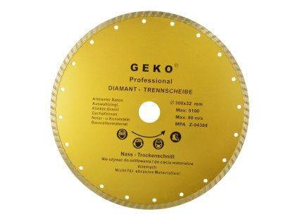 195887 diamantovy kotouc 300x8x32mm turbo geko profi g00265