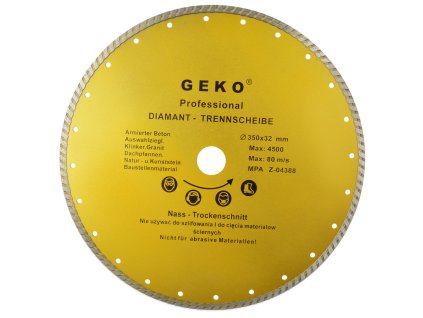 195890 diamantovy kotouc turbo 350x8x32mm geko profi g00266