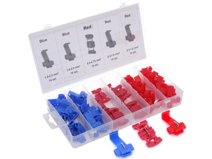 Električne automobiljske brze spojke, stezaljke, set od 50 komada, 0,5 - 2,5 mm