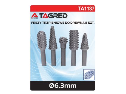 Krajnje freze, profilne freze, oblikovne freze za drvo, turpije, grubinski 6,3 mm