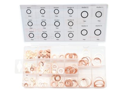 Mjedene podloške set 220 kom s organizatorom