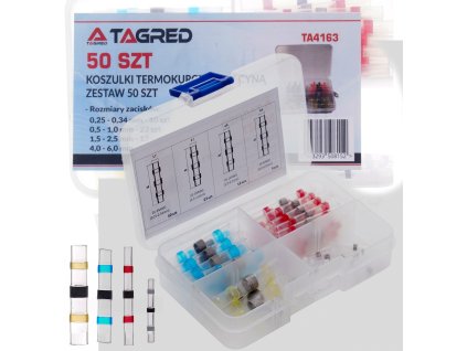 Sada smršćavajućih cijevi i spojnica s kositrom, 50 komada