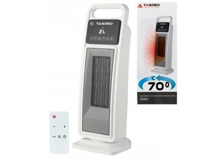 220505 sloupovy termoventilator elektricky otaceci ohrivac keramicke topne teleso tagred dalkove ovladani lcd vykon 2000w