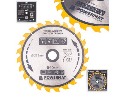 Pila za drvo, tvrdokov, 255x30 mm, 24 zuba, TDD-255x30x24Z