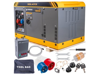 Diesel agregat 18kW 230V 400V 12V ATS PM-AGR-18000MD
