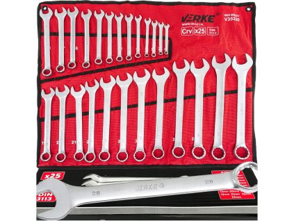 Set kombiniranih ključeva 25 kom 6-32mm satenski kovčeg VERKE V35330