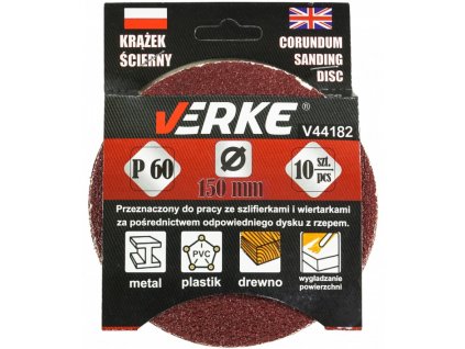 Brusni disk 150 mm P60 10 ks VERKE V44182