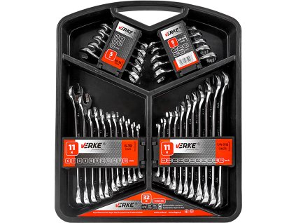 Set ključeva plochih i očkovih 32 kom 6-19mm u kutiji VERKE Premium V35339