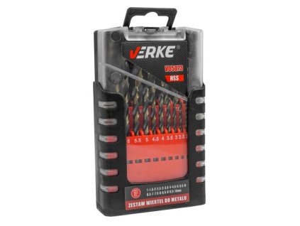 Set svrdla za metal 1-10 mm 19 kom Verke V05073