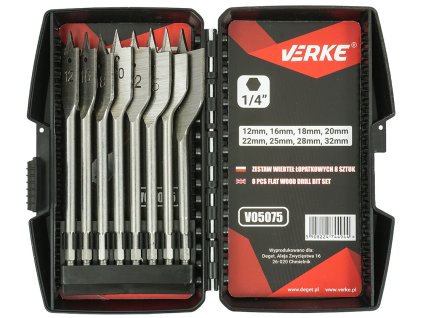 232710 sada plochych vrtaku 8 ks 12 32 mm 8 ks verke v05075