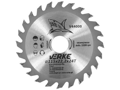 Rezni disk s karbidnim zubom 115mm*22.2mm*24T VERKE V44000