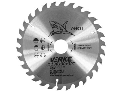 Pilasti disk 190mm x 30mm x 30T VERKE V44035