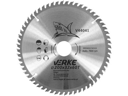 Dijamantni rezni disk 200mm*32mm*60T VERKE V44041