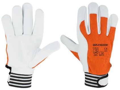 Radne rukavice, kozja koža bijelo-narančaste vel.8 (ENR-019030OW) V50112