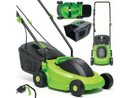 2400W KOSIARKA ELEKTRYCZNA DO TRAWY DUZA MOC KOSZ 30L 32CM ZWINNA ONDRAGON