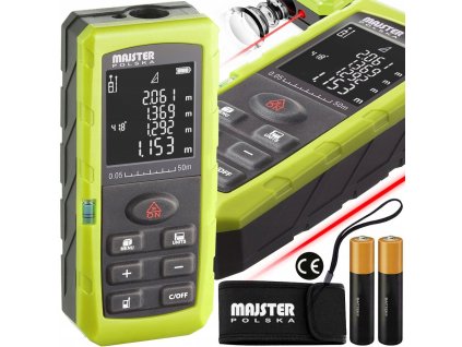 Laserski daljinomjer s digitalnim kutnikom, domet 50 m