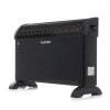 Električni konvektor radijator s termostatom, TURBO ventilator, snaga 2000W, crni