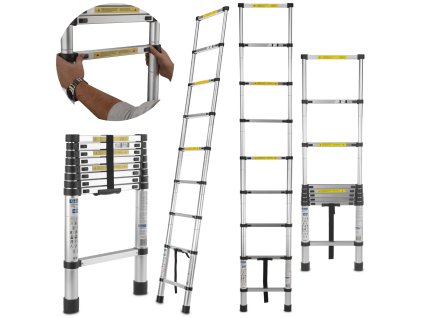 199292 hlinikovy teleskopicky zebrik 2 6 m 150 kg g02444