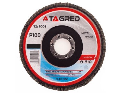 218579 lamelovy kotouc na brouseni 125mm 22 23mm zrnitost p100