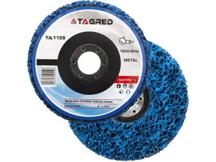 218582 brusny kotouc z vlakniny vlasy africana 125x22mm inox kov modry