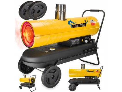 Olejová topná jednotka s ventilátorem a komínem, 30kW01