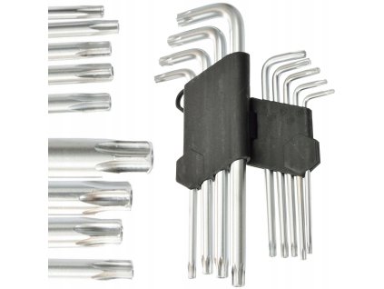 Sada klíčů Torx T10 T50 – 9 kusů s otvorem1