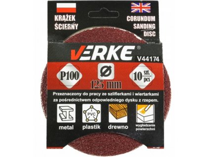 231516 brusny kotouc 125 mm p120 10 ks verke v44175