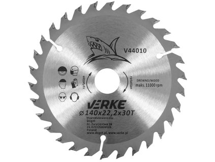 233022 pilovy kotouc 140mm 22 2mm 30t verke v44010