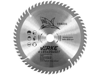 233052 kotouc pilovy hm 185mm 20mm 60t verke v44031