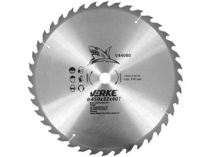 233103 pilovy kotouc s karbidovymi zuby 450mm 32 0mm 40t verke v44080