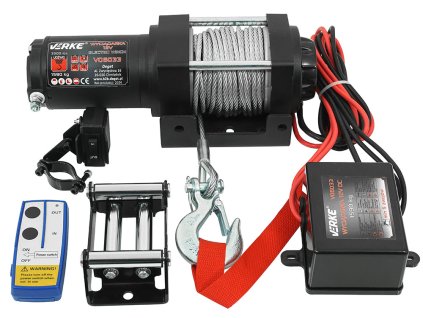 234384 elektricky navijak 12v 3500 lbs ocelove lano 12m verke v06033