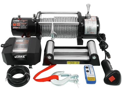 234387 elektricky navijak 12v 12000 lbs ocelove lano 24m verke v06036
