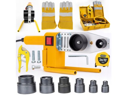 MOCNA ZGRZEWARKA POLIFUZYJNA DO ZGRZEWANIA RUR PP PCV DUZY ZESTAW 6 MATRYC