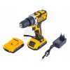 Aku vrtací šroubovák s příklepem, bity, nástavci a 2 bateriemi 20V14