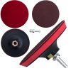 218543 4 elasticky kotouc se suchym zipem na brusku vrtacku m14 125 mm 3x brusny papir adapter
