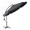 PARASOL OGRODOWY SZARY DUZY SKLADANY REGULOWANY Z WYSIEGNIKIEM 350CM 3 5M Kolor szary