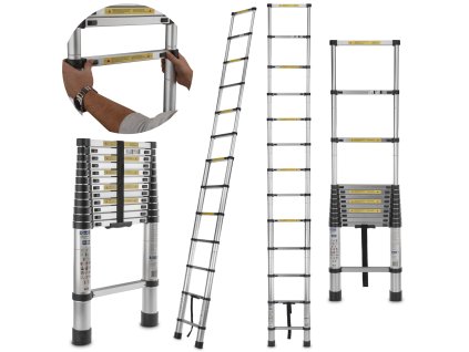 Scară telescopică din aluminiu 3,8m 150kg G02445