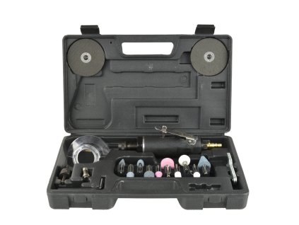 Polizor pneumatic drept 75mm cu accesorii G03142